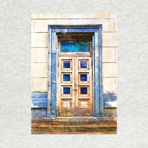 Vintage Doorway Entrance Marker Sketch by ColortrixArt